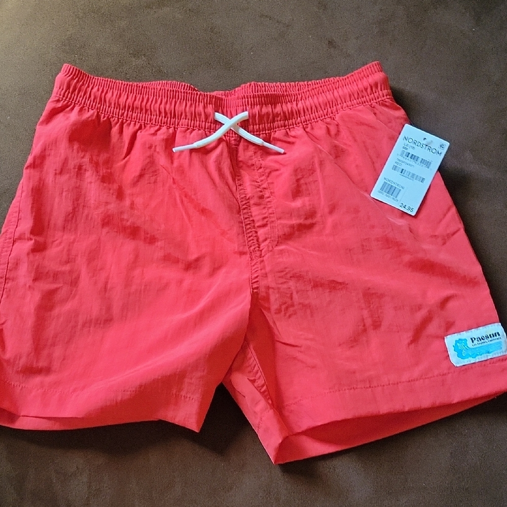 Nordstrom Brand New Boys Bold Red Swim Shorts